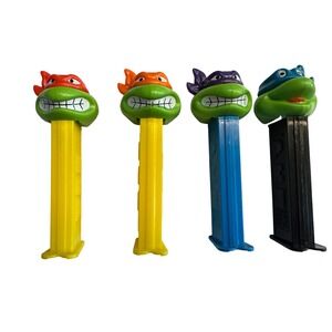 Vintage‎ TMNT PEZ Dispensers Set of 4 Leonardo Michelangelo Donatello Raphael